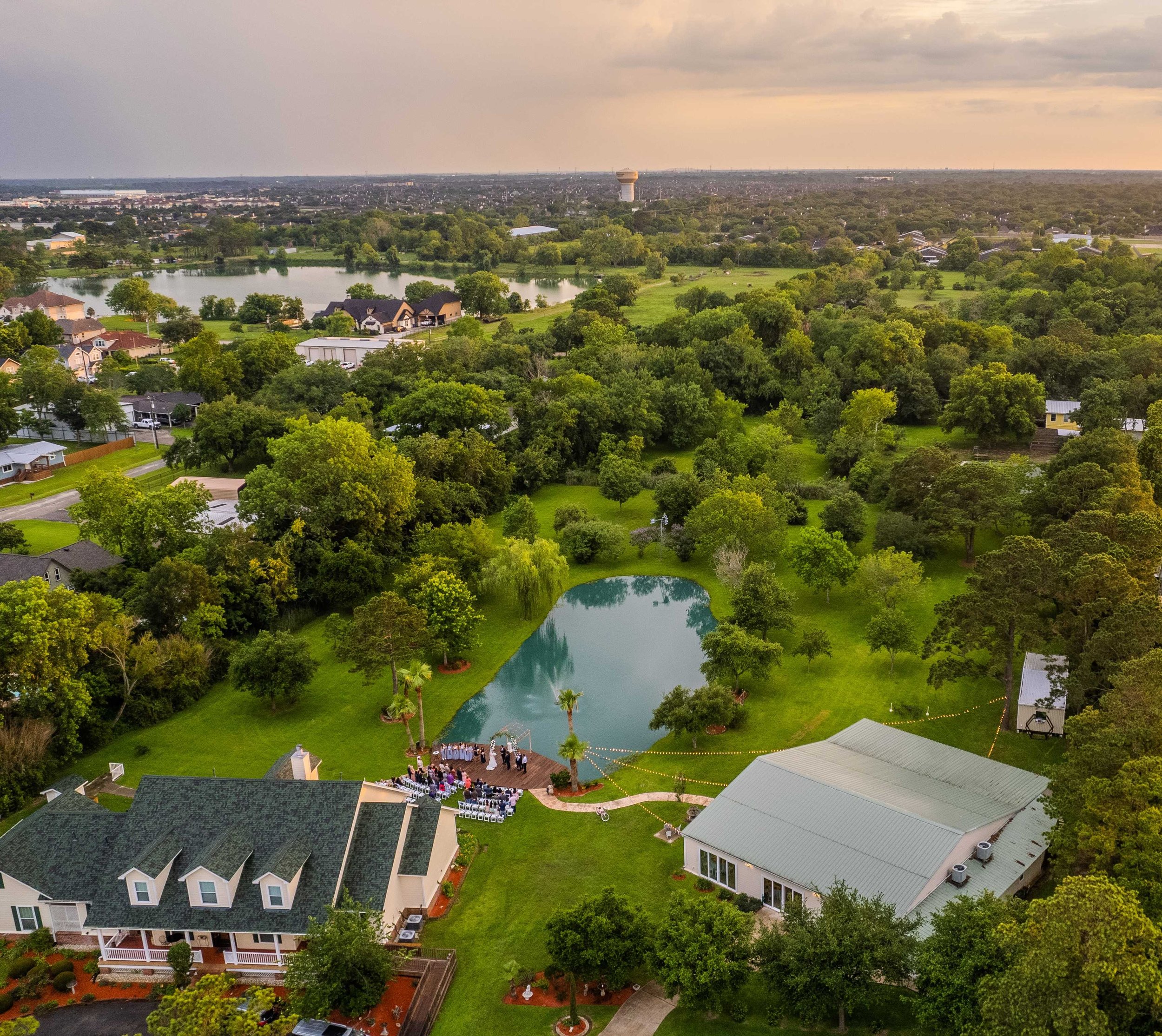 Aerial view of Kemah Gardens estate